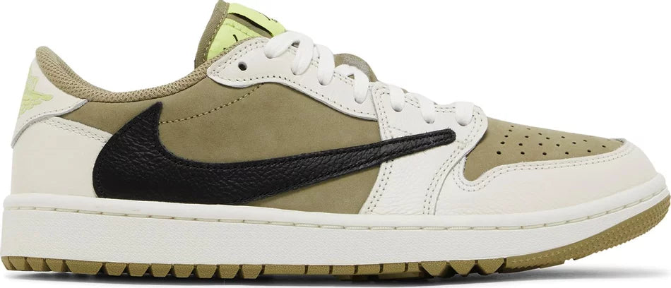 Travis Scott x Air Jordan 1 Low Golf 'Neutral Olive' + BRINDES