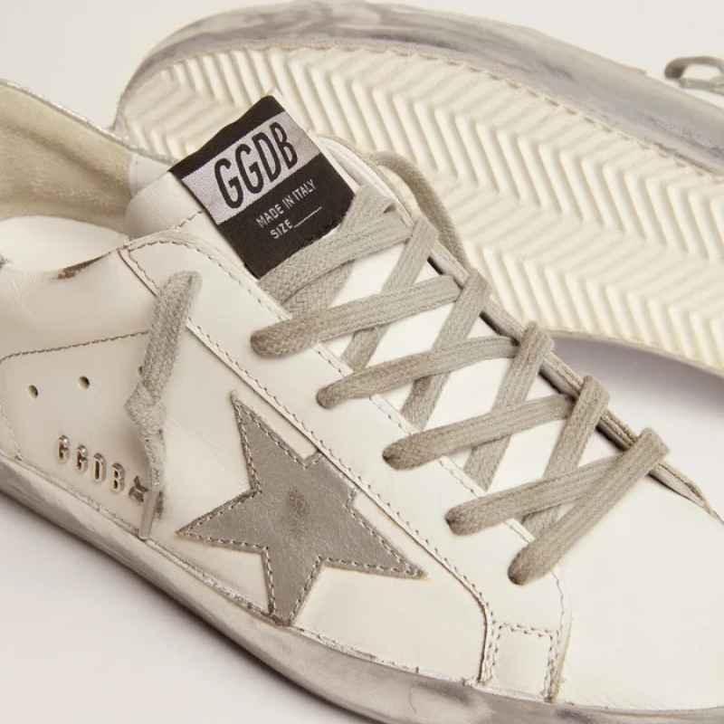 Golden Goose Super-Star White Silver