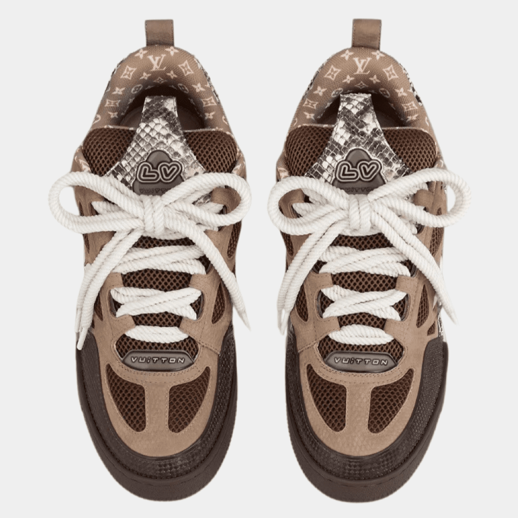 Louis Vuitton LV Skate Sneaker Brown Snakeskin