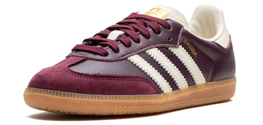 Adidas Samba OG 'Maroon Gold Metallic'